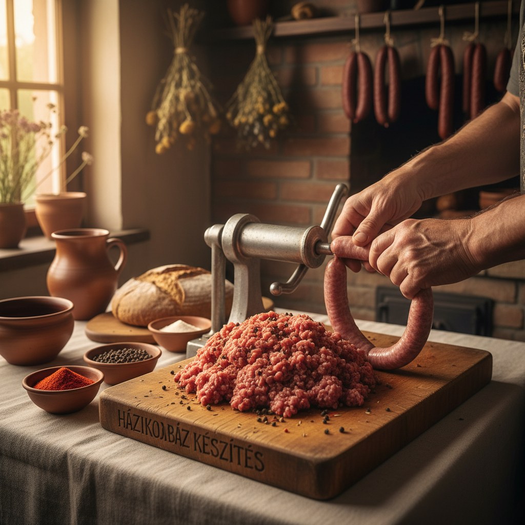 házikolbász készítés